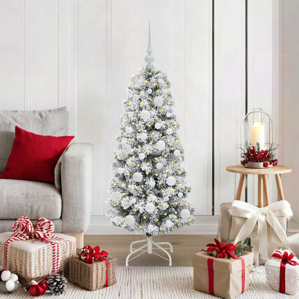 Kunstmatige Inklapbare Kerstboom 150 Led's Groen En Wit