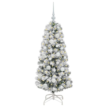 Kunstmatige Inklapbare Kerstboom 150 Led's Groen En Wit