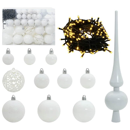 Kunstmatige Inklapbare Kerstboom 150 Led's Groen En Wit