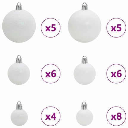 Kunstmatige Inklapbare Kerstboom 150 Led's Groen En Wit