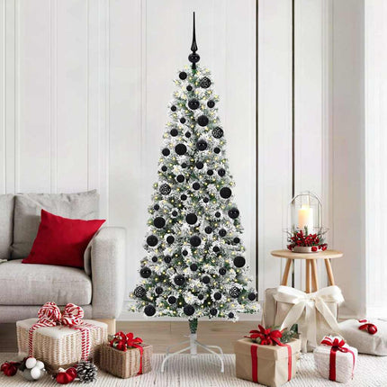 Kunstmatige Inklapbare Kerstboom 150 Led's Groen En Wit