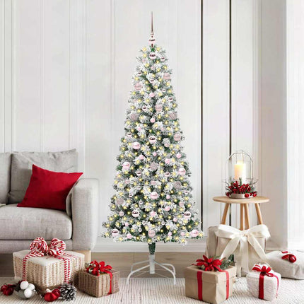 Kunstmatige Inklapbare Kerstboom 150 Led's Groen En Wit