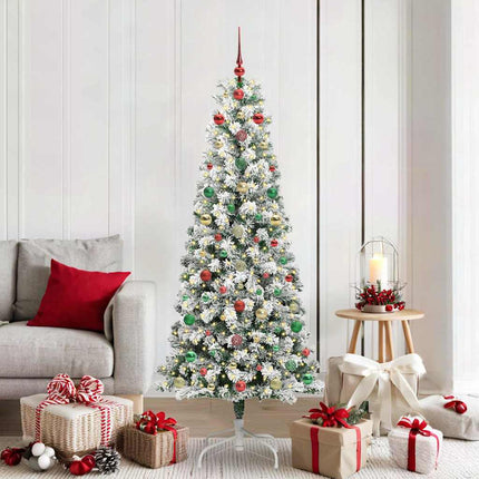 Kunstmatige Inklapbare Kerstboom 150 Led's Groen En Wit