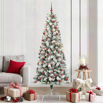 Kunstmatige Inklapbare Kerstboom 150 Led's Groen En Wit