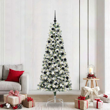 Kunstmatige Inklapbare Kerstboom 150 Led's Groen En Wit