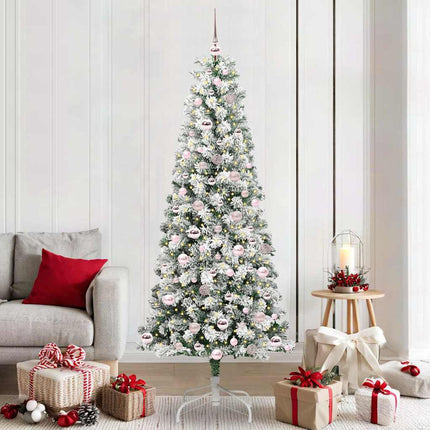 Kunstmatige Inklapbare Kerstboom 150 Led's Groen En Wit