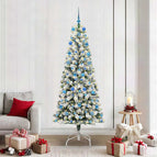 210 cm / met LEDs en blauwe ballen