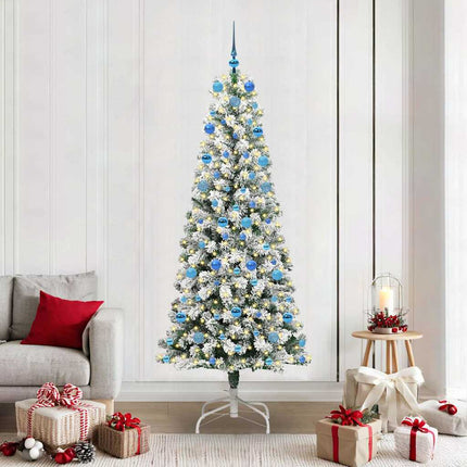 Kunstmatige Inklapbare Kerstboom 150 Led's Groen En Wit