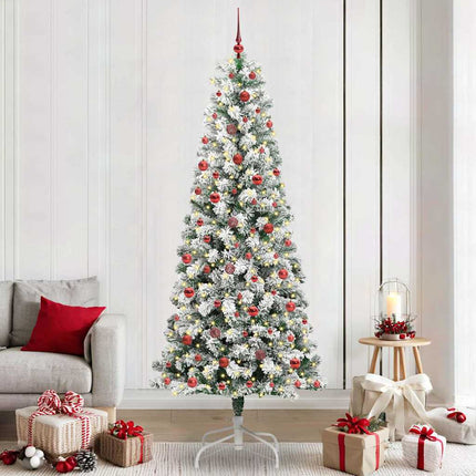 Kunstmatige Inklapbare Kerstboom 150 Led's Groen En Wit