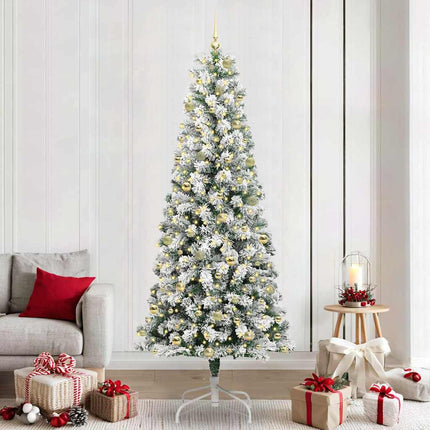 Kunstmatige Inklapbare Kerstboom 150 Led's Groen En Wit