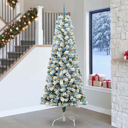 Kunstmatige Inklapbare Kerstboom 150 Led's Groen En Wit