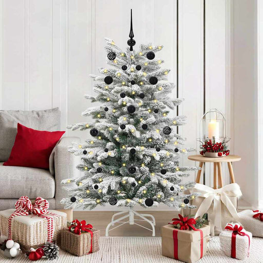 Kunstmatige Inklapbare Kerstboom Wit 150 cm PE en PVC