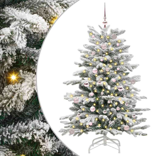 Kunstmatige Inklapbare Kerstboom Wit 150 cm PE en PVC