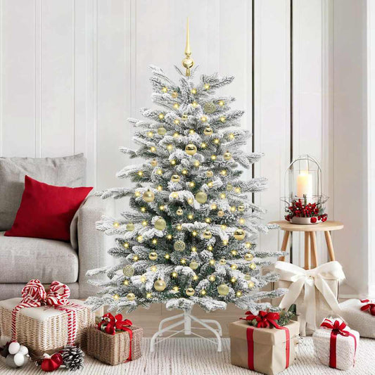 Kunstmatige Inklapbare Kerstboom Wit 150 cm PE en PVC