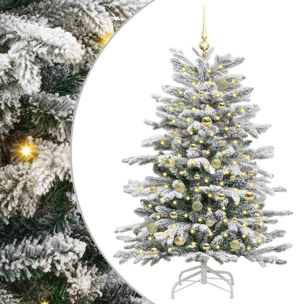 Kunstmatige Inklapbare Kerstboom Wit 150 cm PE en PVC