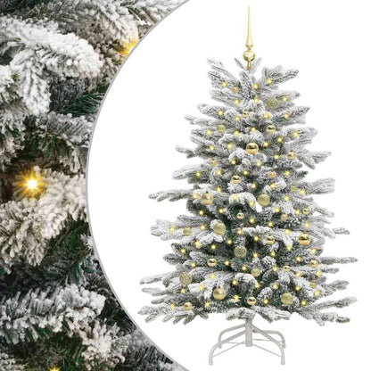 Kunstmatige Inklapbare Kerstboom Wit 150 cm PE en PVC