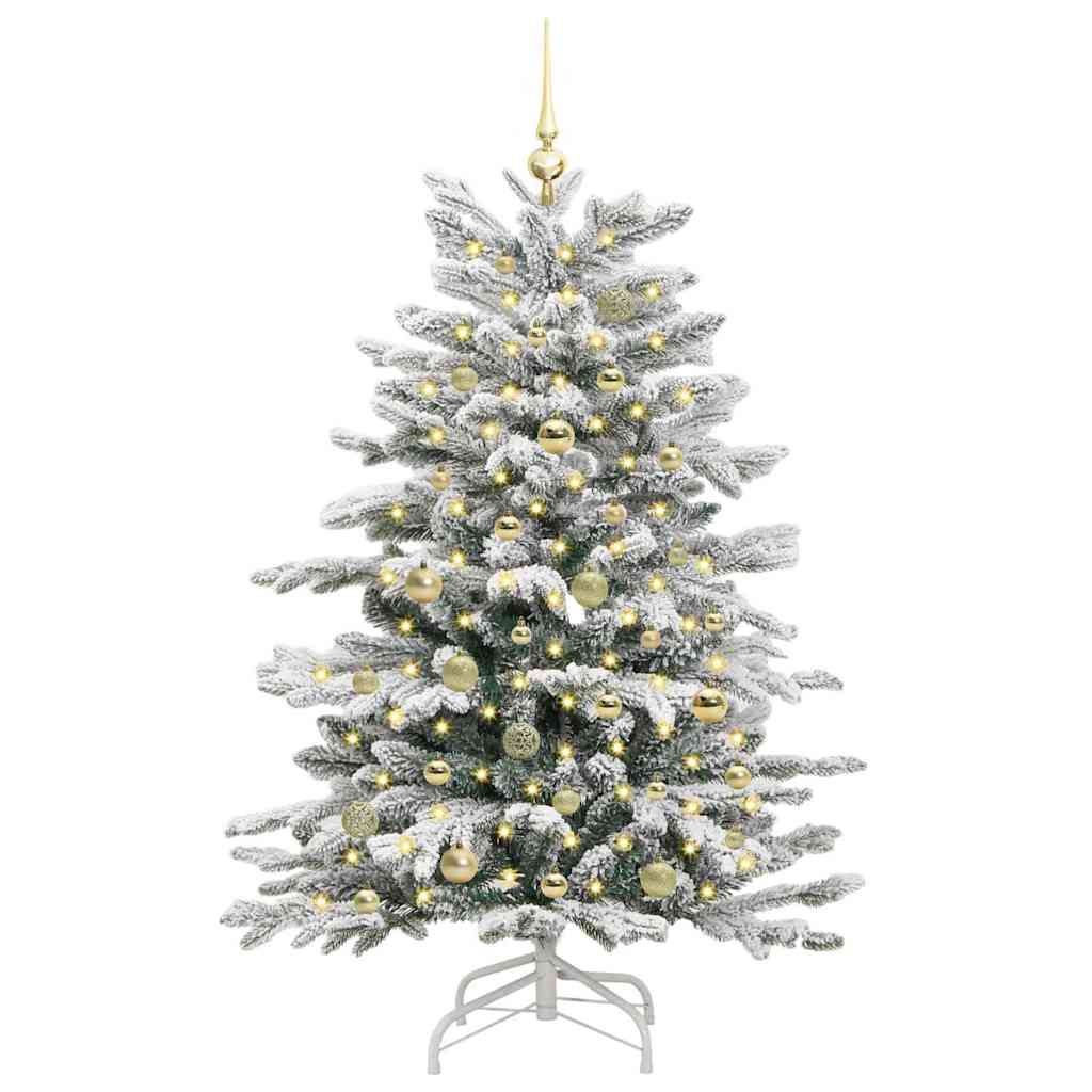 Kunstmatige Inklapbare Kerstboom Wit 150 cm PE en PVC