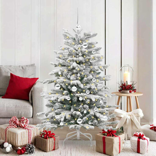 Kunstmatige Inklapbare Kerstboom Wit 150 cm PE en PVC