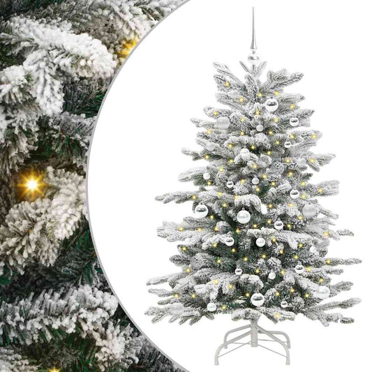 Kunstmatige Inklapbare Kerstboom Wit 150 cm PE en PVC