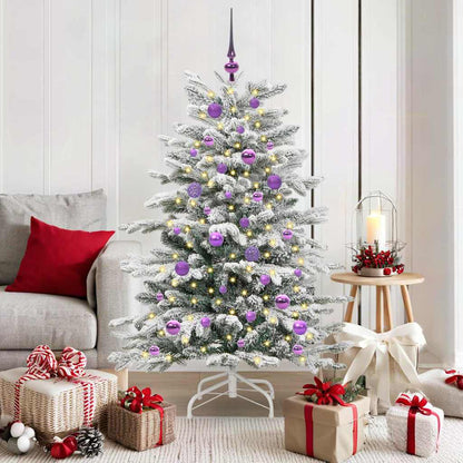 Kunstmatige Inklapbare Kerstboom Wit 150 cm PE en PVC