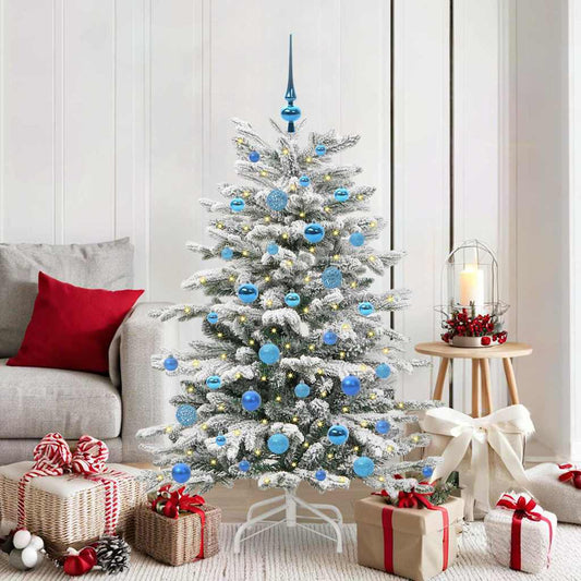 Kunstmatige Inklapbare Kerstboom Wit 150 cm PE en PVC