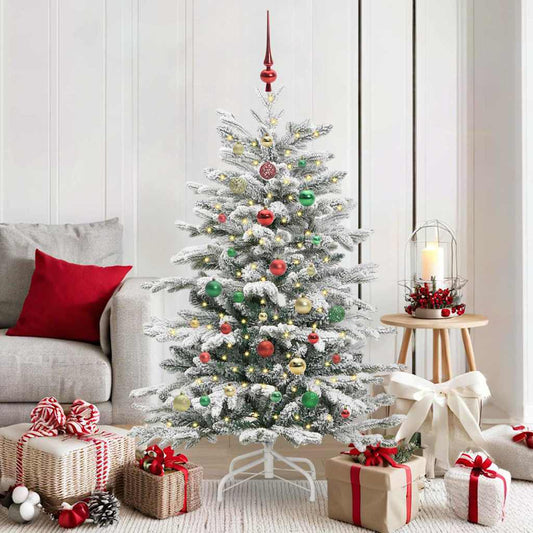 Kunstmatige Inklapbare Kerstboom Wit 150 cm PE en PVC