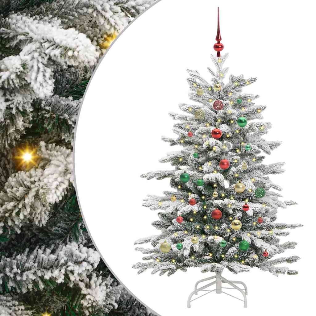 Kunstmatige Inklapbare Kerstboom Wit 150 cm PE en PVC
