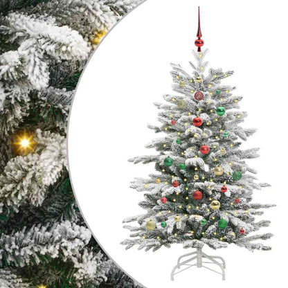 Kunstmatige Inklapbare Kerstboom Wit 150 cm PE en PVC