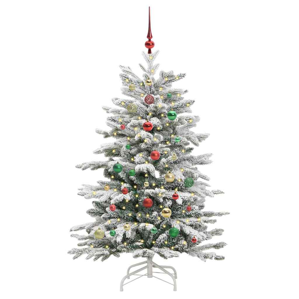 Kunstmatige Inklapbare Kerstboom Wit 150 cm PE en PVC