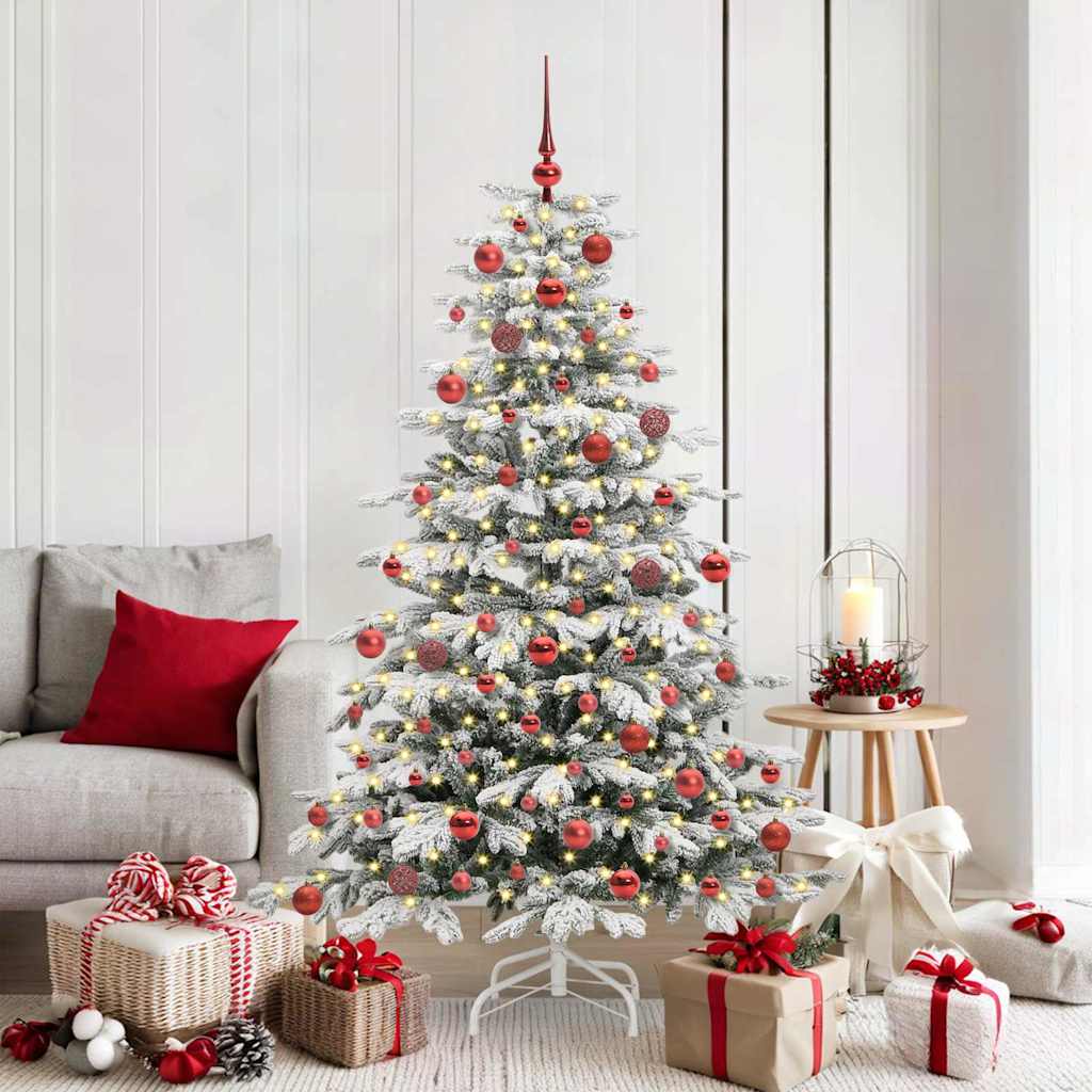 Kunstmatige Inklapbare Kerstboom Wit 180 cm PE en PVC