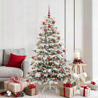 Kunstmatige Inklapbare Kerstboom Wit 180 cm PE en PVC