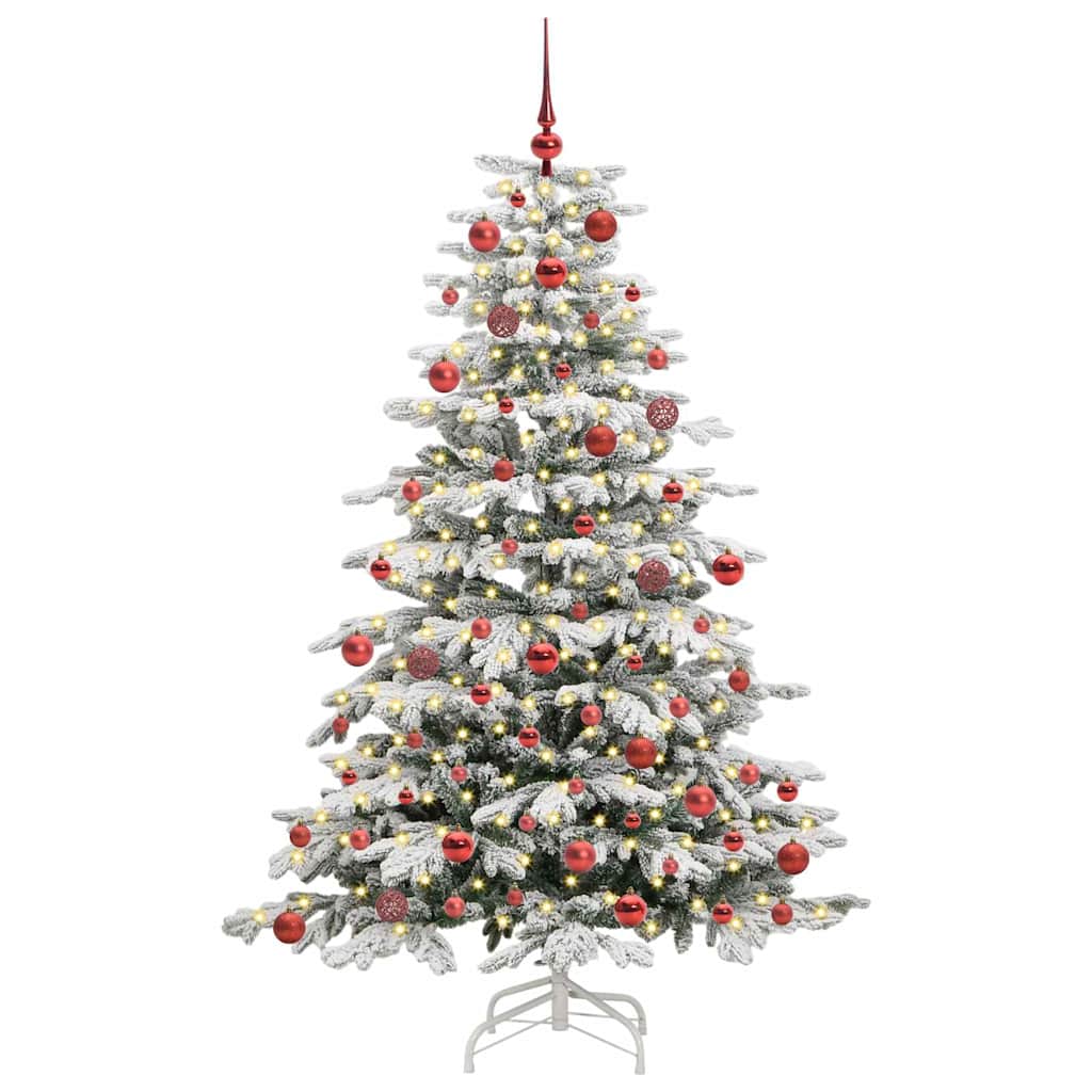 Kunstmatige Inklapbare Kerstboom Wit 180 cm PE en PVC