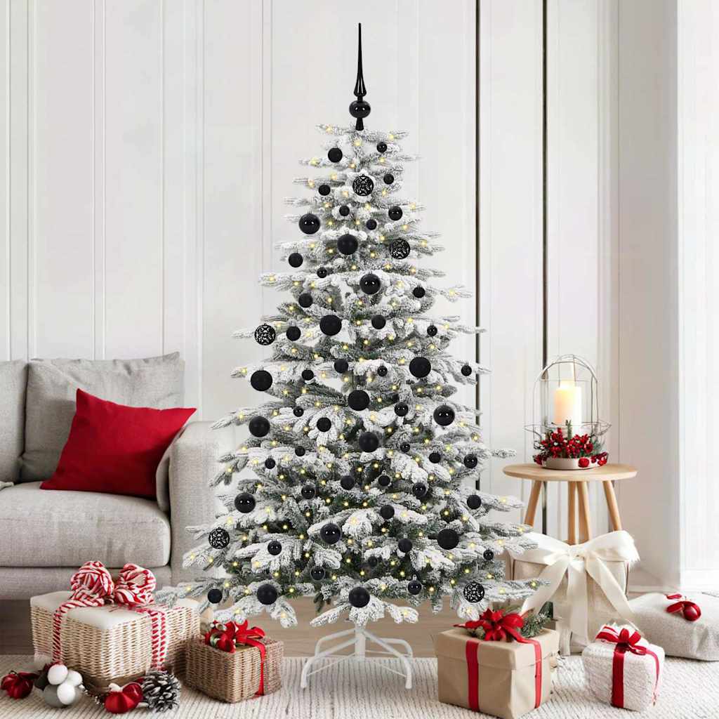 Kunstmatige Inklapbare Kerstboom Wit 180 cm PE en PVC