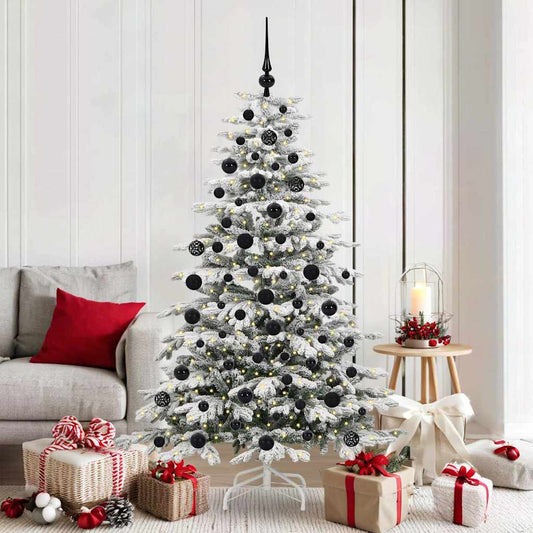 Kunstmatige Inklapbare Kerstboom Wit 180 cm PE en PVC