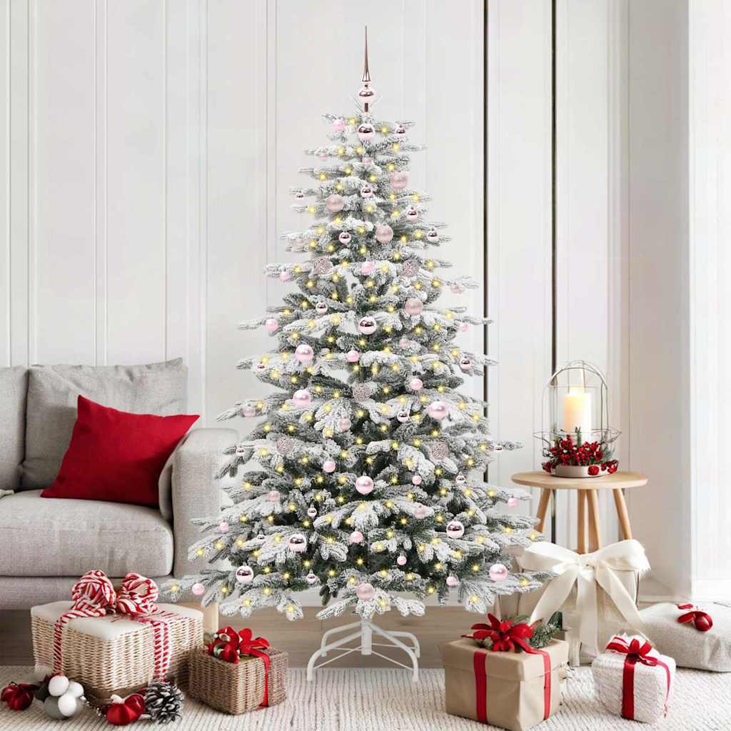 Kunstmatige Inklapbare Kerstboom Wit 180 cm PE en PVC