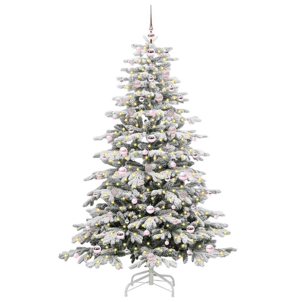 Kunstmatige Inklapbare Kerstboom Wit 180 cm PE en PVC