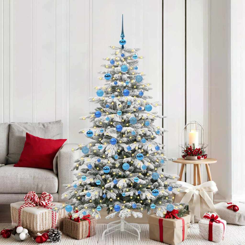 Kunstmatige Inklapbare Kerstboom Wit 180 cm PE en PVC