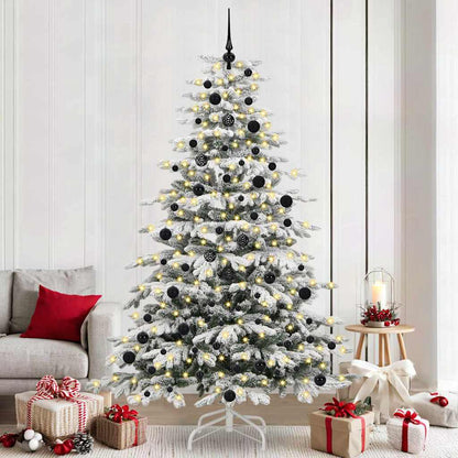 Kunstmatige Inklapbare Kerstboom Wit 240 cm PE en PVC