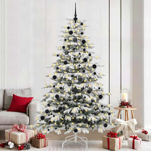 Kunstmatige Inklapbare Kerstboom Wit 240 cm PE en PVC