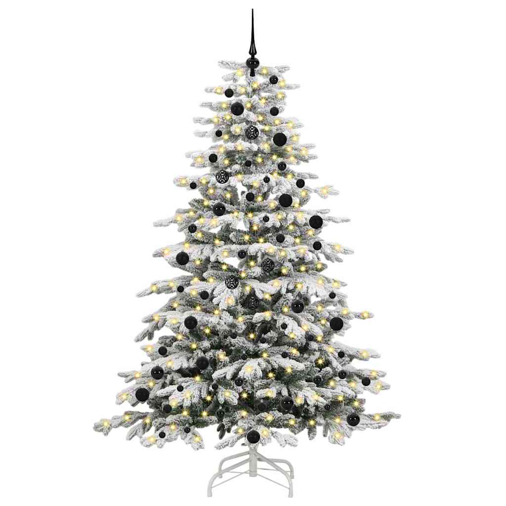 Kunstmatige Inklapbare Kerstboom Wit 240 cm PE en PVC
