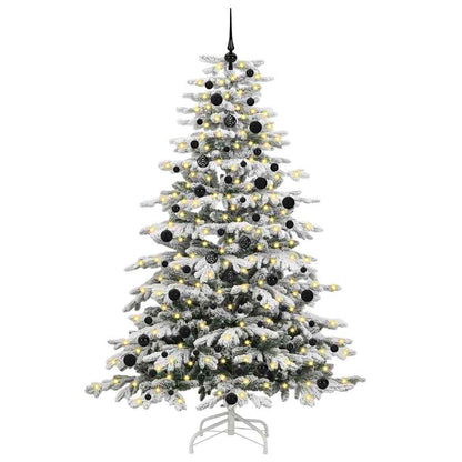 Kunstmatige Inklapbare Kerstboom Wit 240 cm PE en PVC