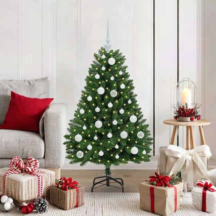 Kunstkerstboom 120 Cm 150 Led's Warmwit Pvc En Staal
