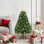 Ø 68 x 120 cm / Groen / met 150 LED's en gouden ballen