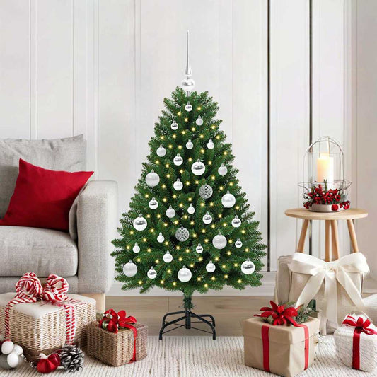Kunstkerstboom met 150 LED Groen 120 cm PVC en Metaal