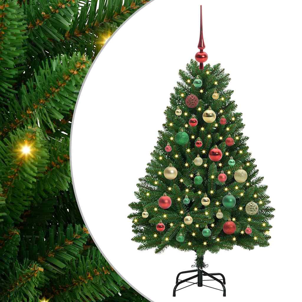 Kunstkerstboom met 150 LED Groen 120 cm PVC en Metaal