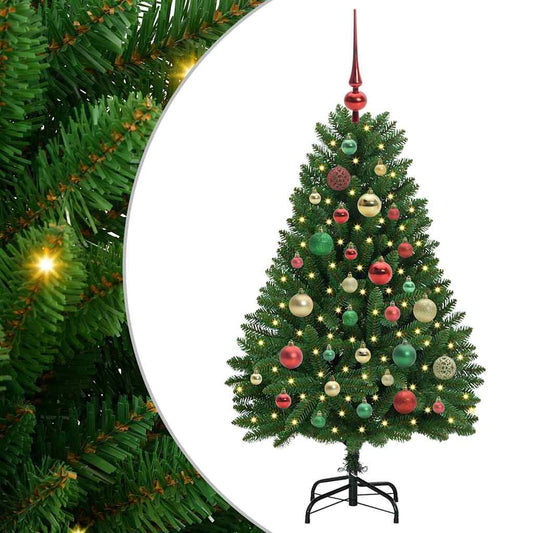Kunstkerstboom met 150 LED Groen 120 cm PVC en Metaal