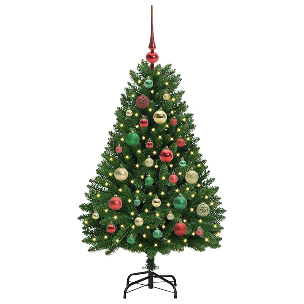 Kunstkerstboom met 150 LED Groen 120 cm PVC en Metaal