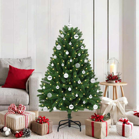 Kunstkerstboom met 150 LED Groen 150 cm PVC en Metaal