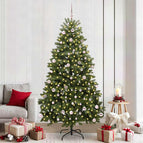 Ø 120 x 240 cm / Groen / met 300 LED's en roze ballen