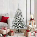 Ø 68 x 120 cm / Groen en wit / met 150 LED's en witte ballen